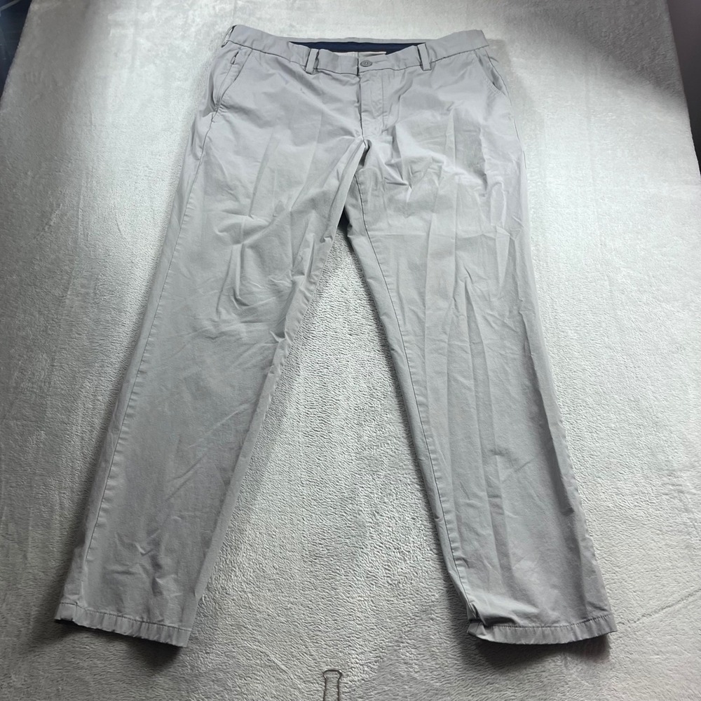 Vineyard Vines On-The-Go Performance Pants Mens 38x32 Gray Stretch Chino